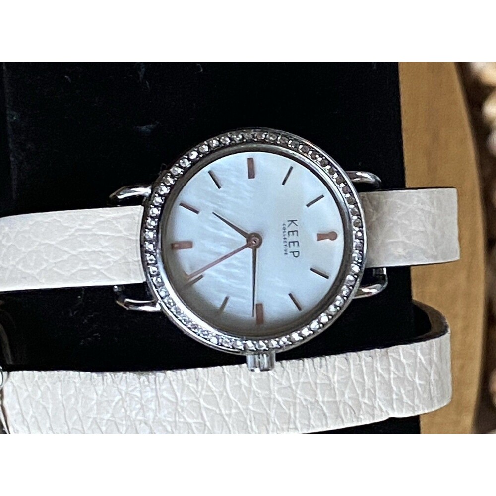 KEEP Collective Silver Round Pave Time Key Watch SR626SW Watch Charm